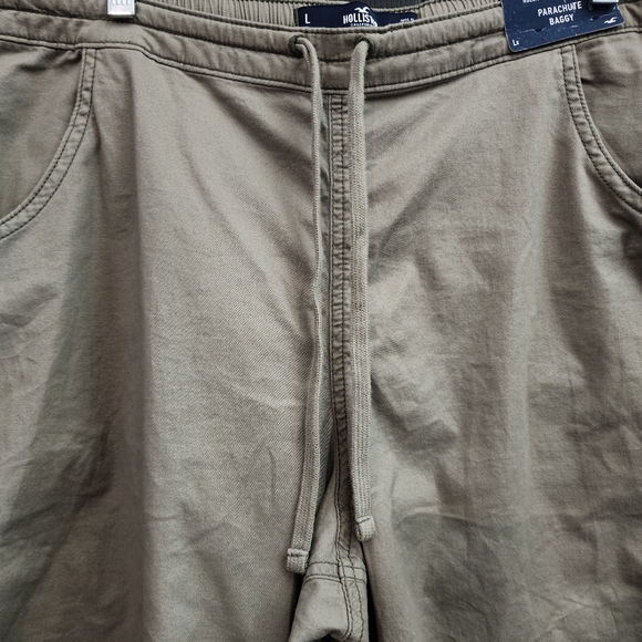 NEW Hollister Sz. L Adjustable Rise Baggy Parachute Pants - Picture 4 of 14